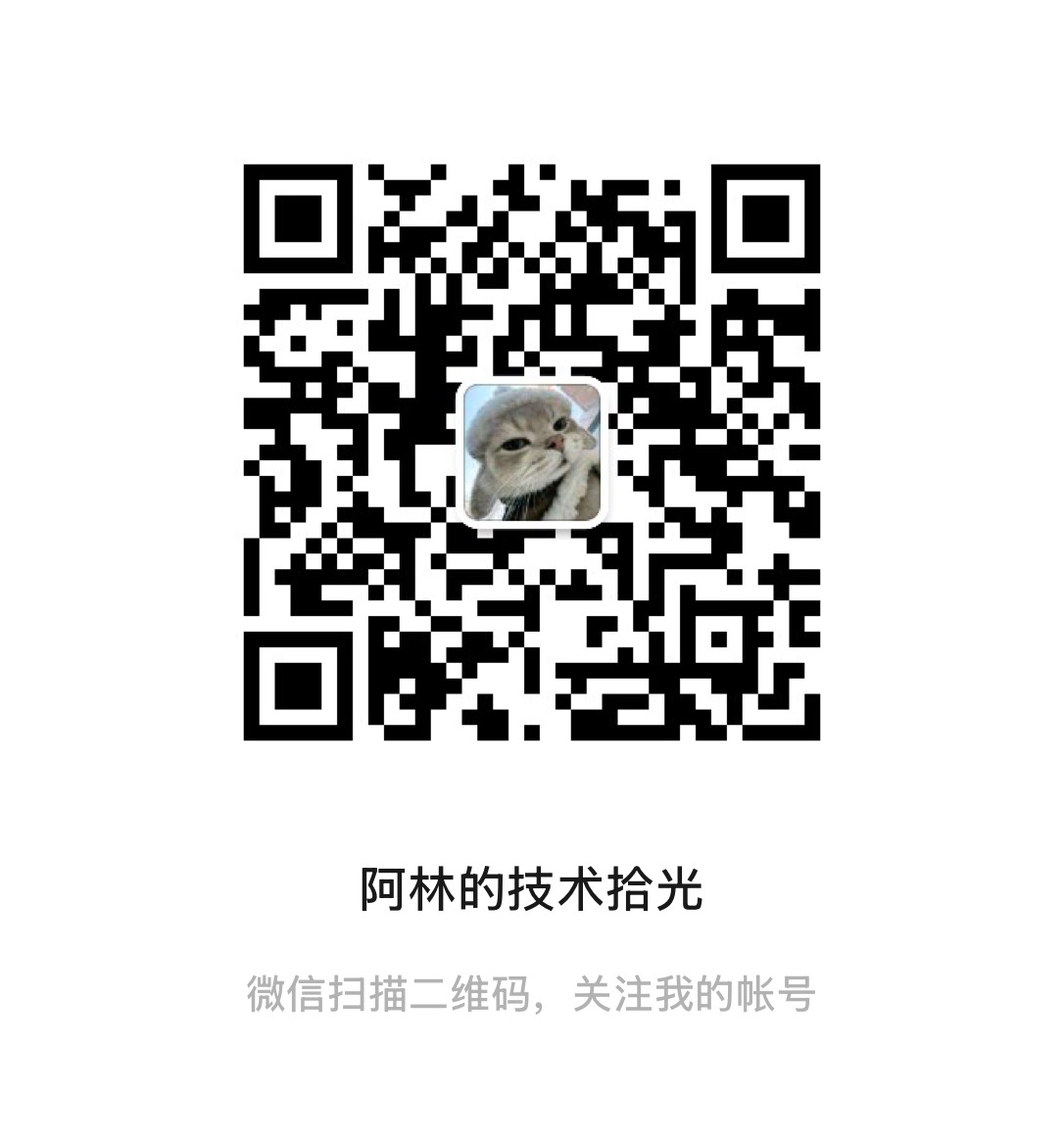 公众号「阿林的技术拾光」二维码